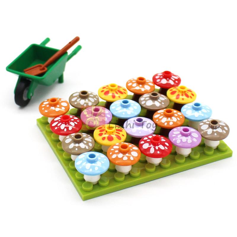 MOC City Street Figures View Printing Food Dessert Traditional Chinese Cuisine Building Blocks Monitor Eyes Briks Printed Toys