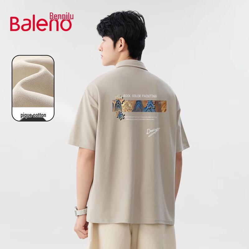 

Baleno Men s 2025 Chinese Style Graphic Pique Polo Shirt 4XL