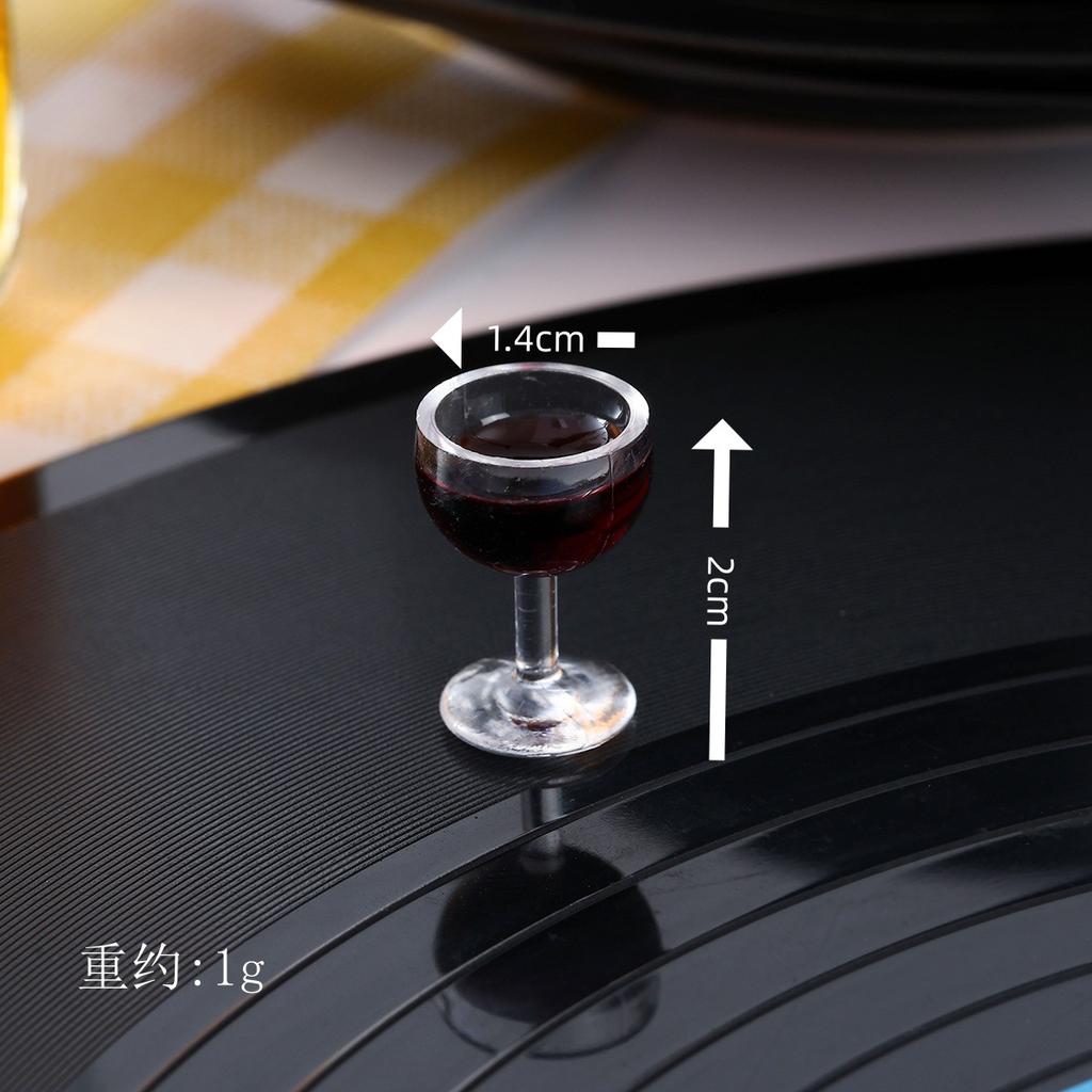 Simulation Red Wine Glass Coffee Cocktail Champagne Model Mini Miniature Food Ornaments 10pc/lot