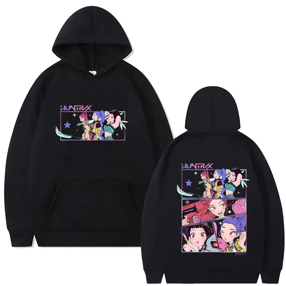 

Худи с графикой Movie KPop Demon Hunters Rumi Mira Zoey для мужчин и женщин, корейский модный тренд, уличная одежда, флисовый пуловер S