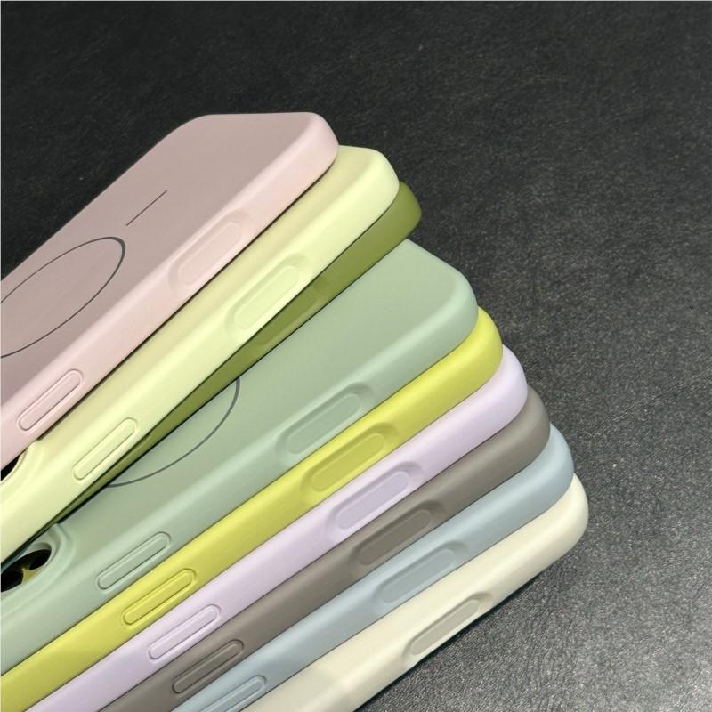 Luxury Liquid Silicon For Magsafe Wireless Charge Case for iPhone 16 16E 15 14 Plus   Pro Max 11 Matte Soft Shockproof Cover