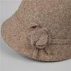 Simple Flower Wool Woolen Mother Hat Ladies Season High Sense Versatile Bucket Hat