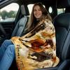Individuelle Laufpferde Fleece-Decke Personalisierter Name Text Wildpferd-Druck Überwurf Weich Warm Ganzjahres Bettwäsche Geschenk Für Pferd