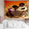 Masha Print Tapestry, Backdrop, Easy Setup, Ideal for Bedroom, Office & Living Room, with Aesthetic Wall Hanging Decor.