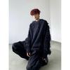 Maglione Lento Stile Coreano Autunno e Inverno Moda Scollo Tondo Manica Lunga Top Casual