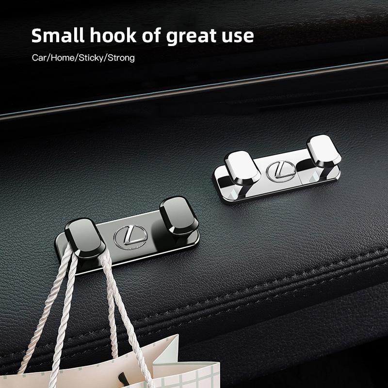 Zinc Alloy Car Hook Adhesive Storage Hooks Interior Accessories For Lexus F-SPORT ES RX NX LS UX LM LX GX LC RZ IS CT GS RC HS