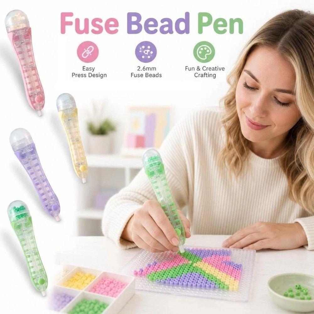 Automatic Bead Placement Pen Efficient Perler Bead Dispenser Bead Positioning Pen Kids Toys