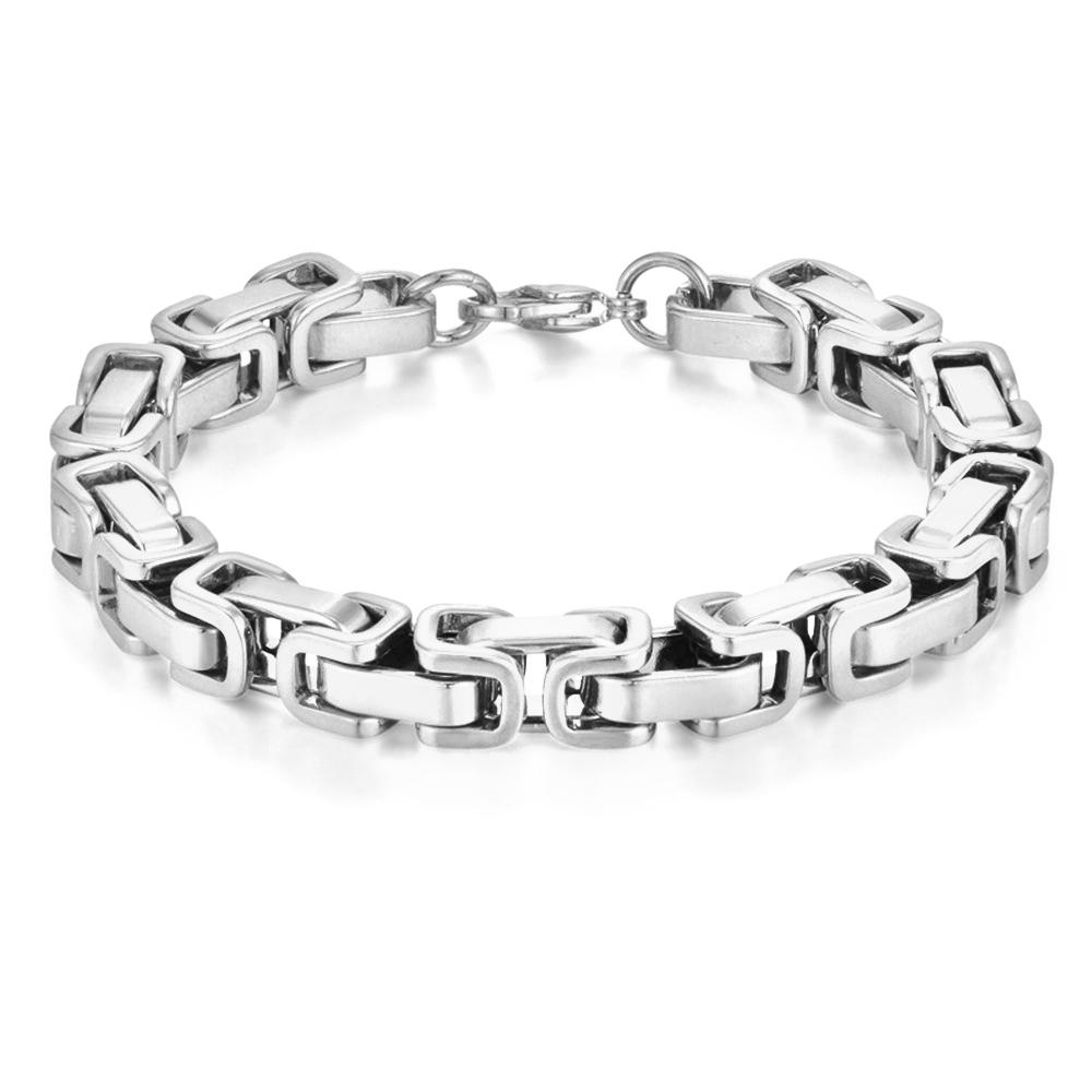 Najnowsza Bransoletka ze Stali Nierdzewnej 316L Męska Całość Opaska na Nadgarstek 8mm Kolor Złoty Męski Łańcuszek na Rękę Bransoletka Hip Hop Biżuteria Prezent