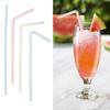 Bendable Plastic Straws for Drinks Cocktail Granite Straw Plastic Drinking Tubes Multicolor Fluorescent Plastic Drinking Straws