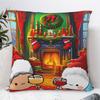 Pillow Cover Bubu And Dudu Merry Christmas Custom Cushion Cover Fashion Pillow Case For Wedding Party Home Decor Pillowcases