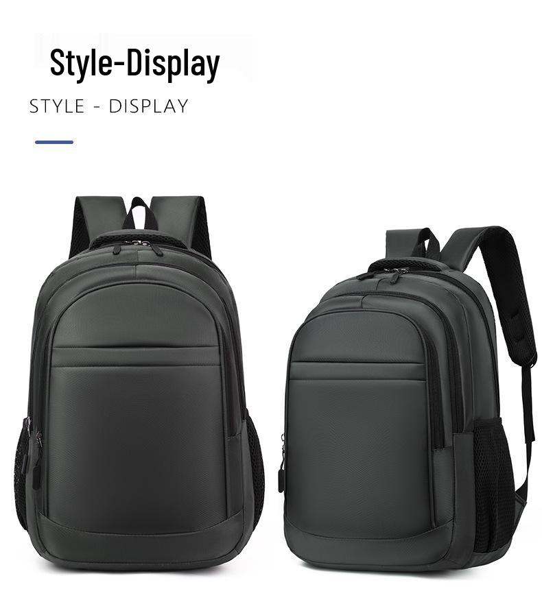 Men's Business Backpack - Simple, Solid Color, Daily Commute or Student Laptop Bag