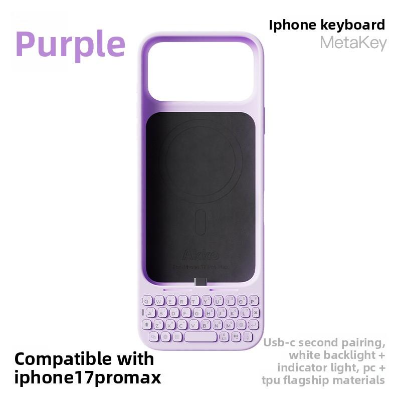 MetaKey All-in-one with Night light Mobile Keyboard Phone Case For IPhone 17 Pro Max For Magsafe Magnetic Charge Protector Cover