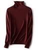 Women's Long-Sleeve Wool Base Layer Shirt with Pile Collar - Versatile Knit for Autumn/Winter