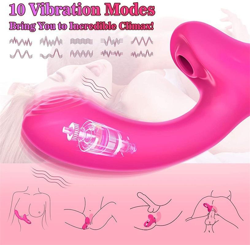 Sucktion Vibrator G-Spot Dildo Rabbit Women Adult Sex Toys Massager
