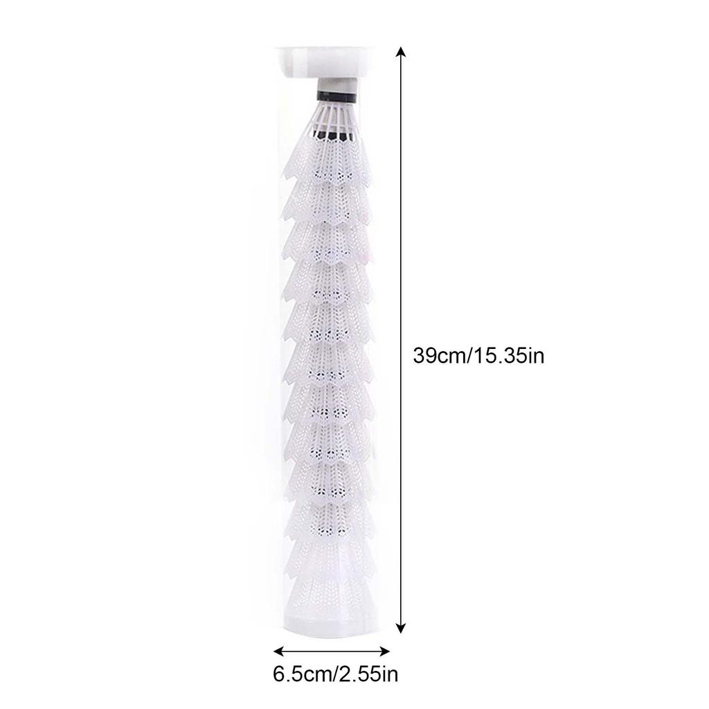 12Pcs Badminton Plastic White Badminton Shuttlecocks Practical Design Fun Recreational Game Suitable For Clubs Parties Gardens