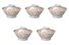 Set of 5 Wanli Lidded Bowls X Lidded Bowls Setomonohonpo Red-painted [16.5 11cm]