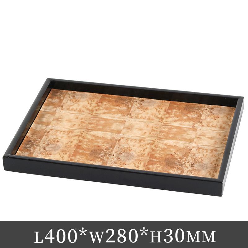 New Chinese Style Solid Wood Rectangular Tray: Elegant Home & Hotel Ornament