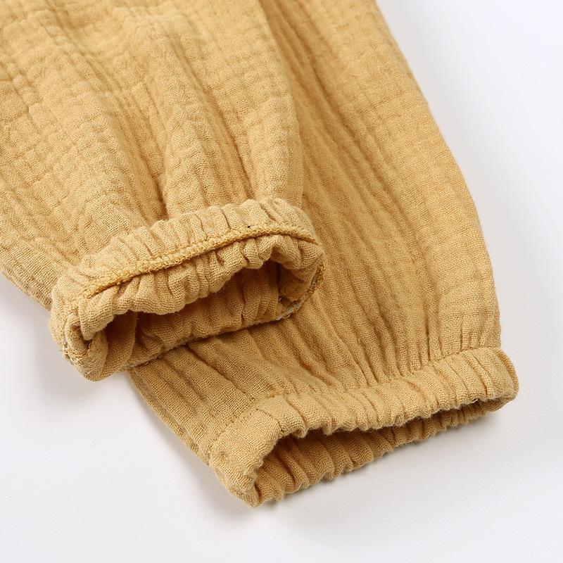 Children's Double-layer Cotton Yarn Pants, Loose-fitting Long Pants for Boys and Girls