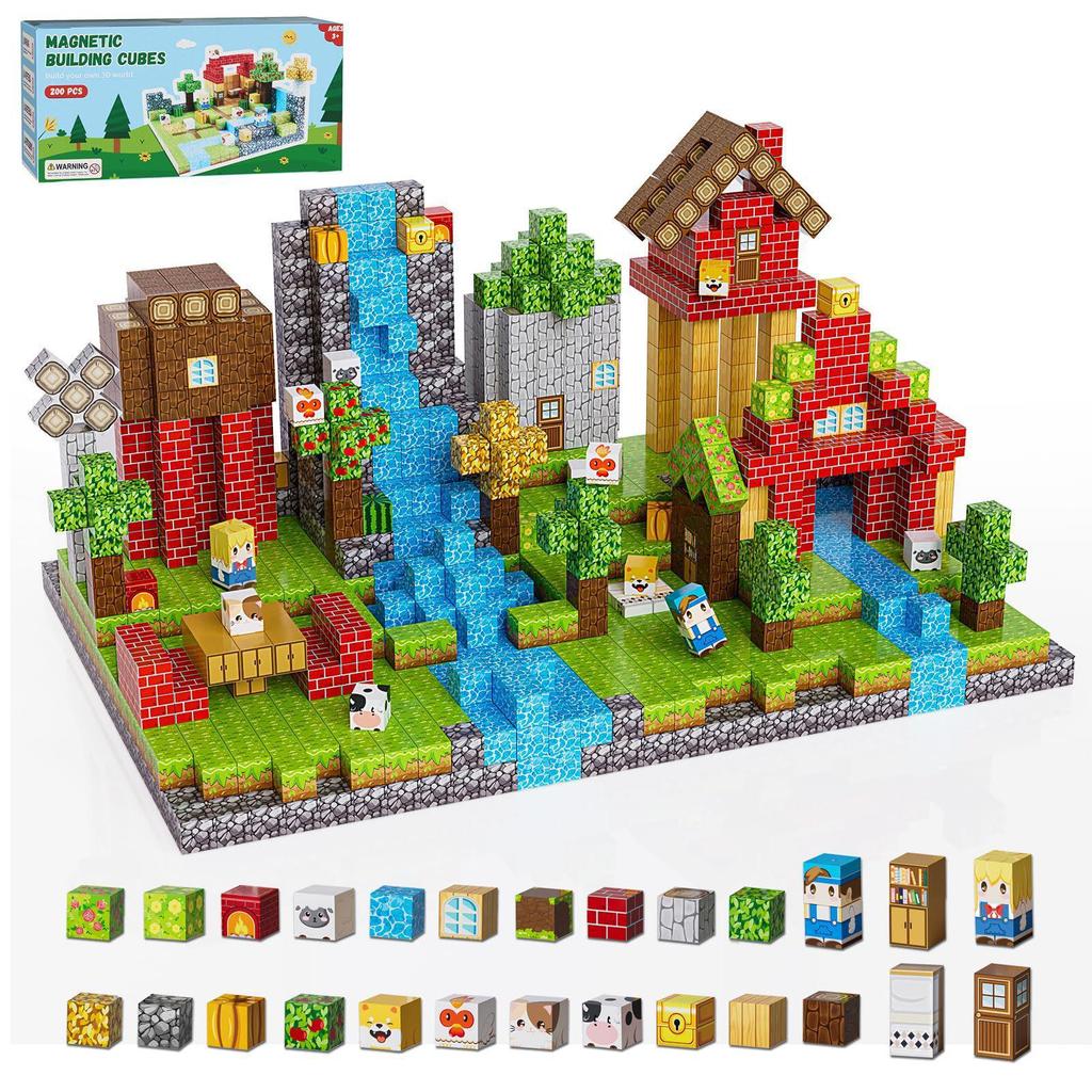 Cross-border Magnetic World Cube Puzzle Set - 2CM Building Blocks