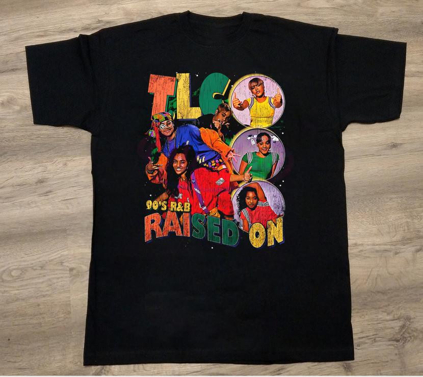 

ГОРЯЧЕЕ РЕДКОЕ! TLC Band Черная Хлопковая Футболка Все размеры S-5XL HN117 Унисекс Футболка XXXL