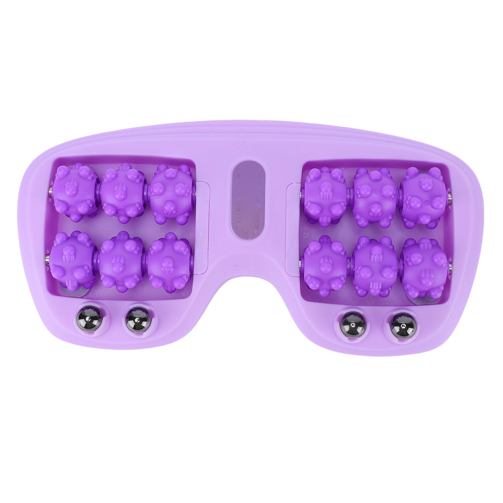 

Масажер для ніг Роликовий для підошви Подвійний Акупресура для стоп Портативний Інструмент рефлексології для дому та офісу Purple