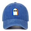 Colorful ghost print baseball cap suitable for daily dressing up and Halloween parties, adjustable outdoor sun protection hat
