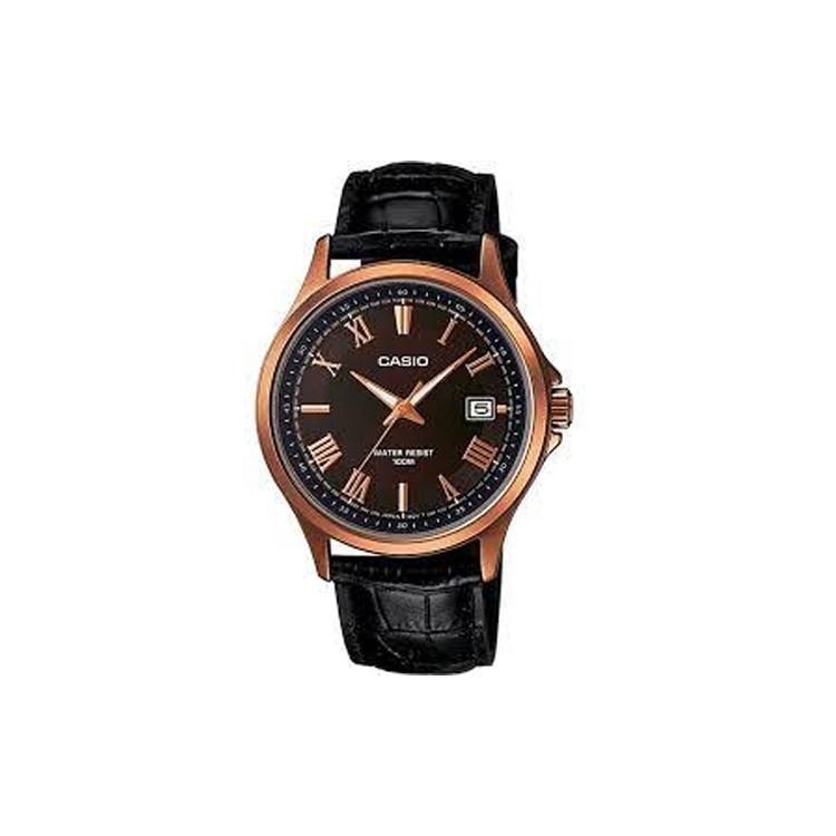 CASIO Men Standard Series Black Watch MTP-1383RL-5A MTP-1383RL-5A Black Gold Watch Dial