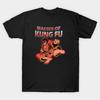 Herren Schwarzes T-Shirt mit Aufdruck Master Of Kung Fu No-Cut Transferpapier Druck Baumwoll-T-Shirt