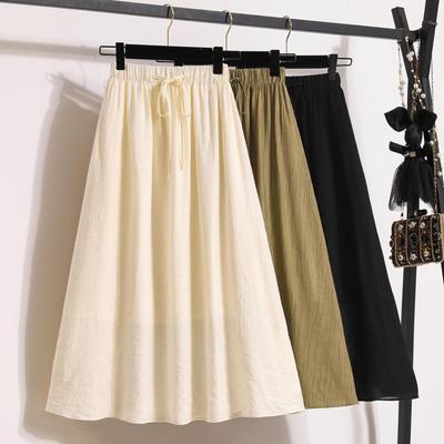 Plus Size High Waist A-line Midi Skirt - Flattering, Loose Fit for Pear Shaped Bodies
