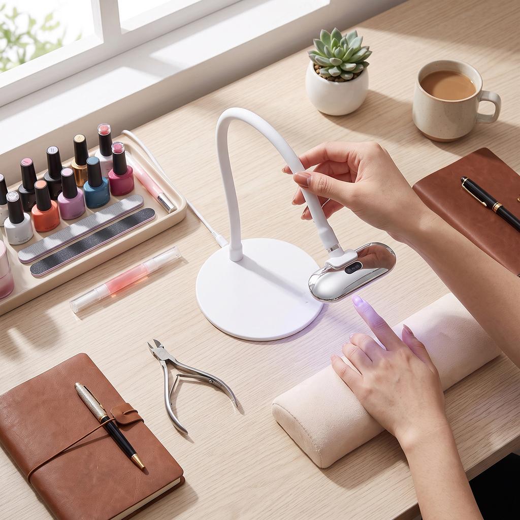 Nail Lamp Stand Hands   360 Degree   Handheld Nail Light Stand with Magnetic Base for Home Salon