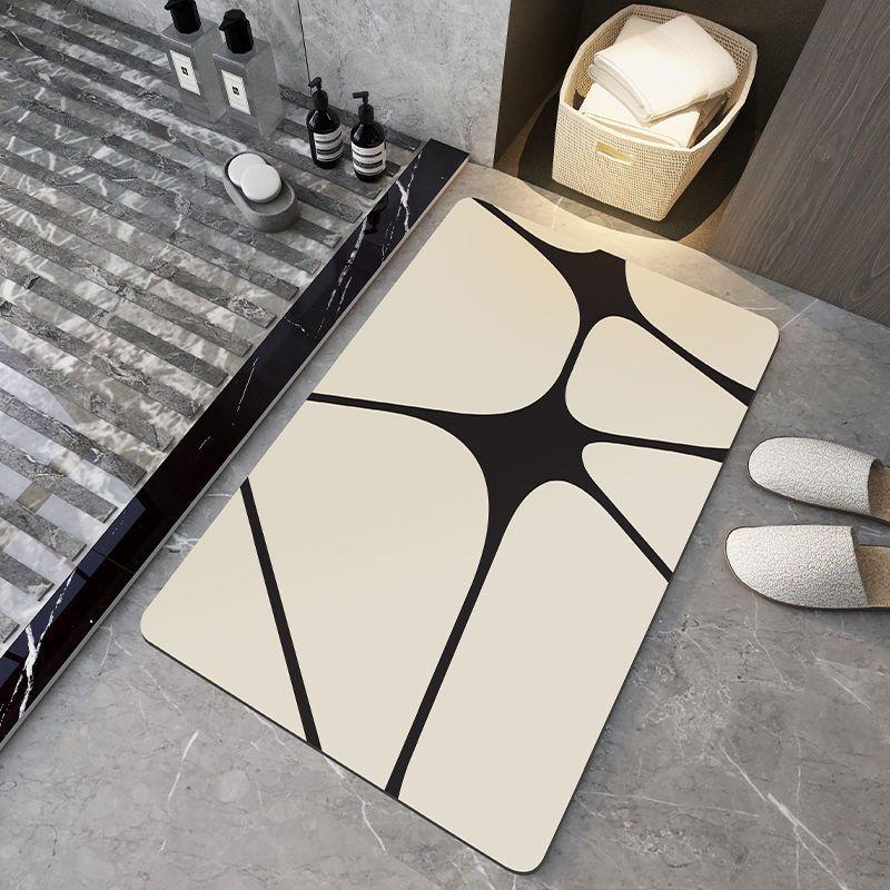 Modern Minimalist Diatomaceous Earth Bath Mat Non-Slip Absorbent Floor Bathroom Shower Area