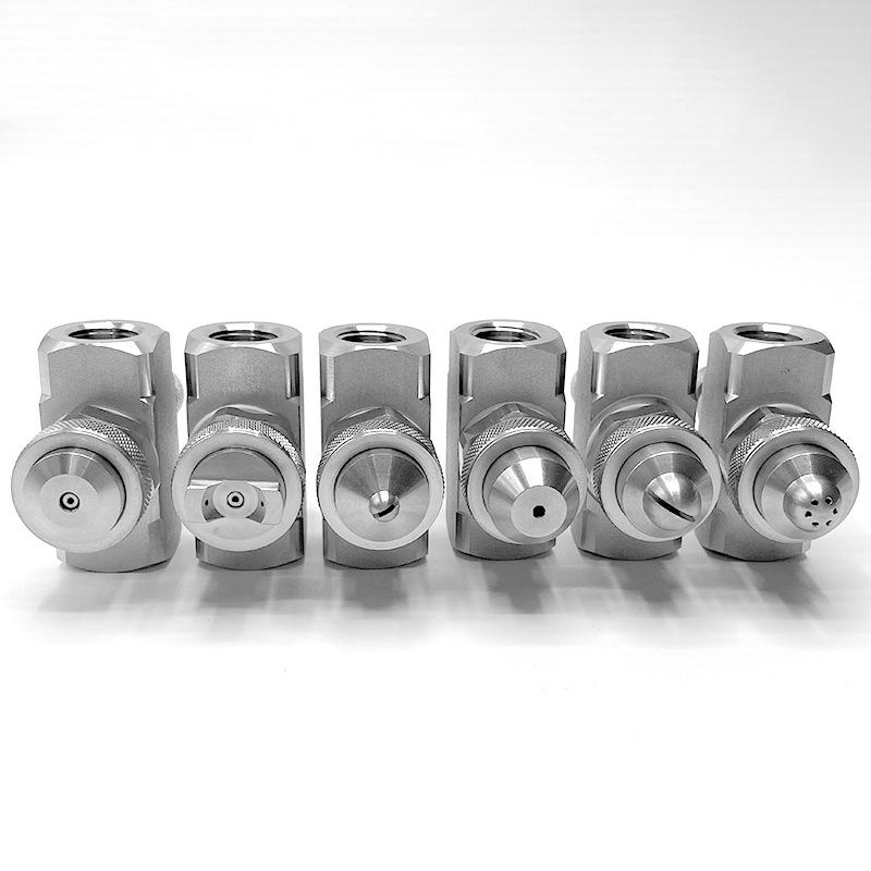 

Air Atomizing Nozzle 1/4BSPT Misting Low Pressure Flat Fan Solid Cone Wide Angle Mix Type Spray Tip Nozzles Mix Type