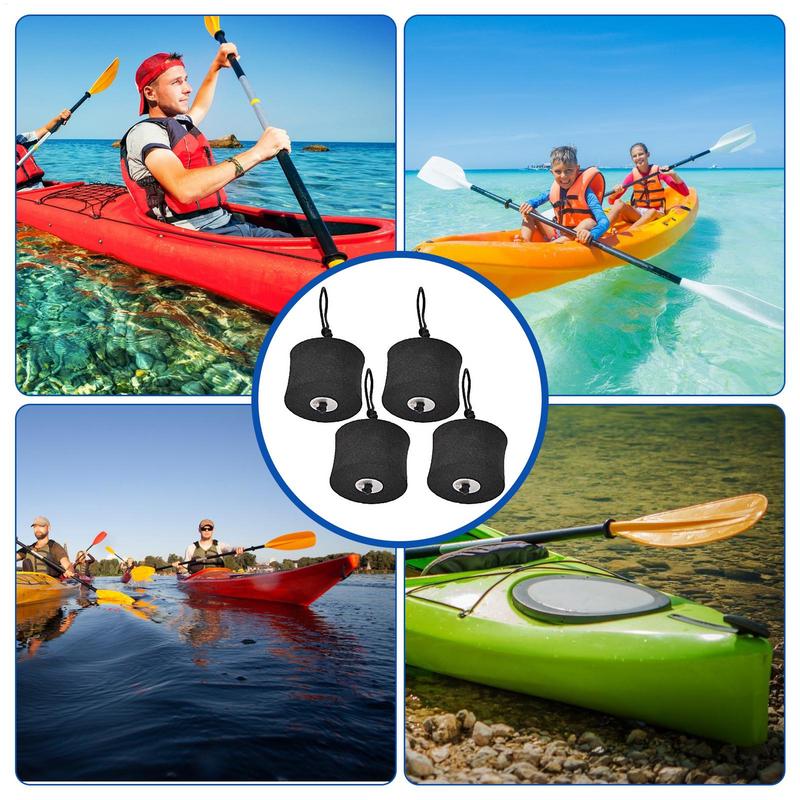 Kayak Scupper Plug 4 Pieces Drain Holes Stopper With Lanyard EVA Holes Stopper Bung For Boat Water Control In Canoe Dinghy