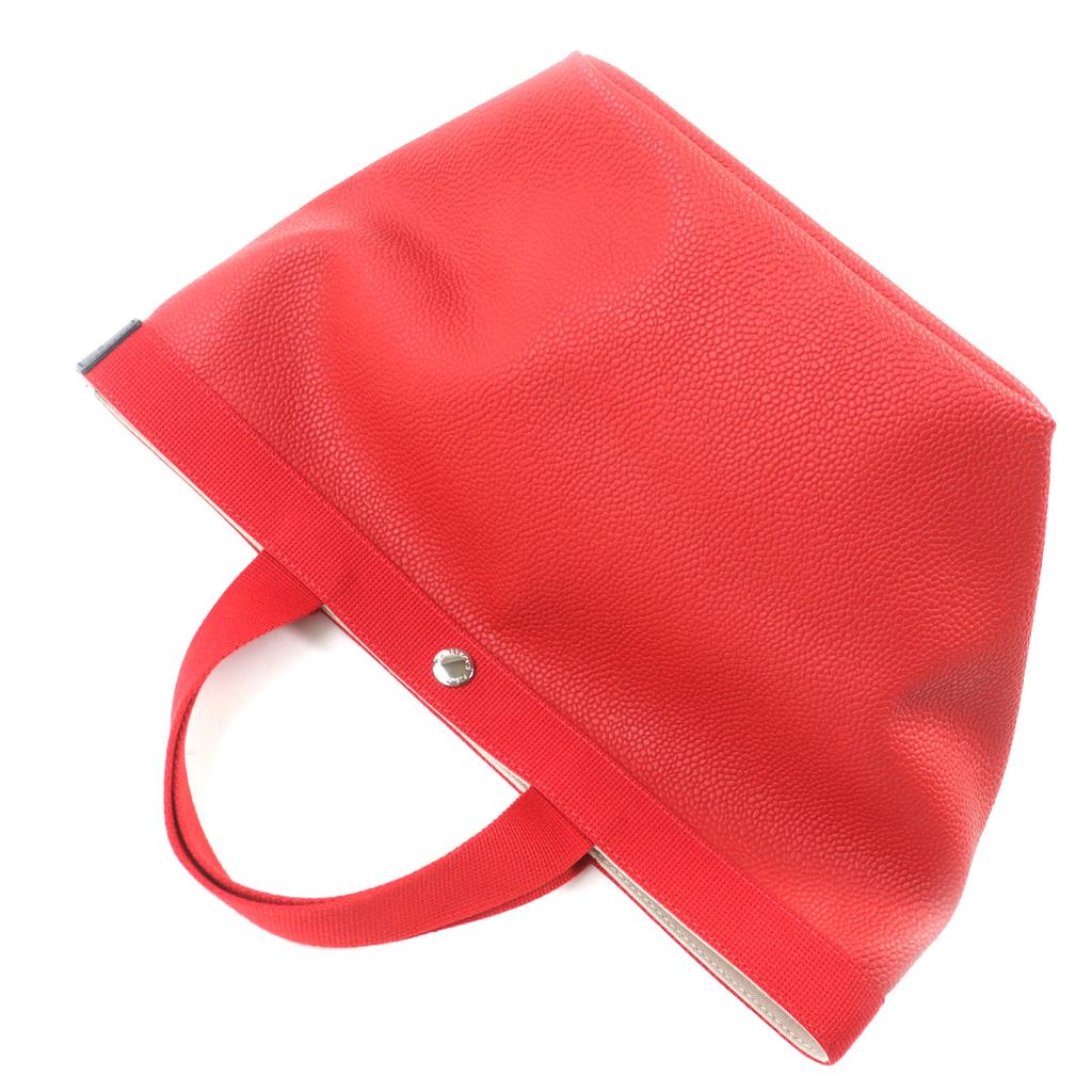 Herve Chapelier Tote Bag Red Coated canvas Women 707Gold Plated Used