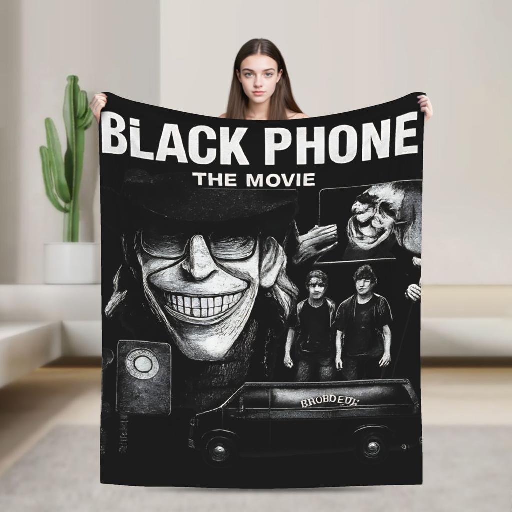 The Black Phone Horror Movie Blankets Decorative Flannel Throw Blanket For Home Decor Soft Warm Design Quality Bedspread Gift