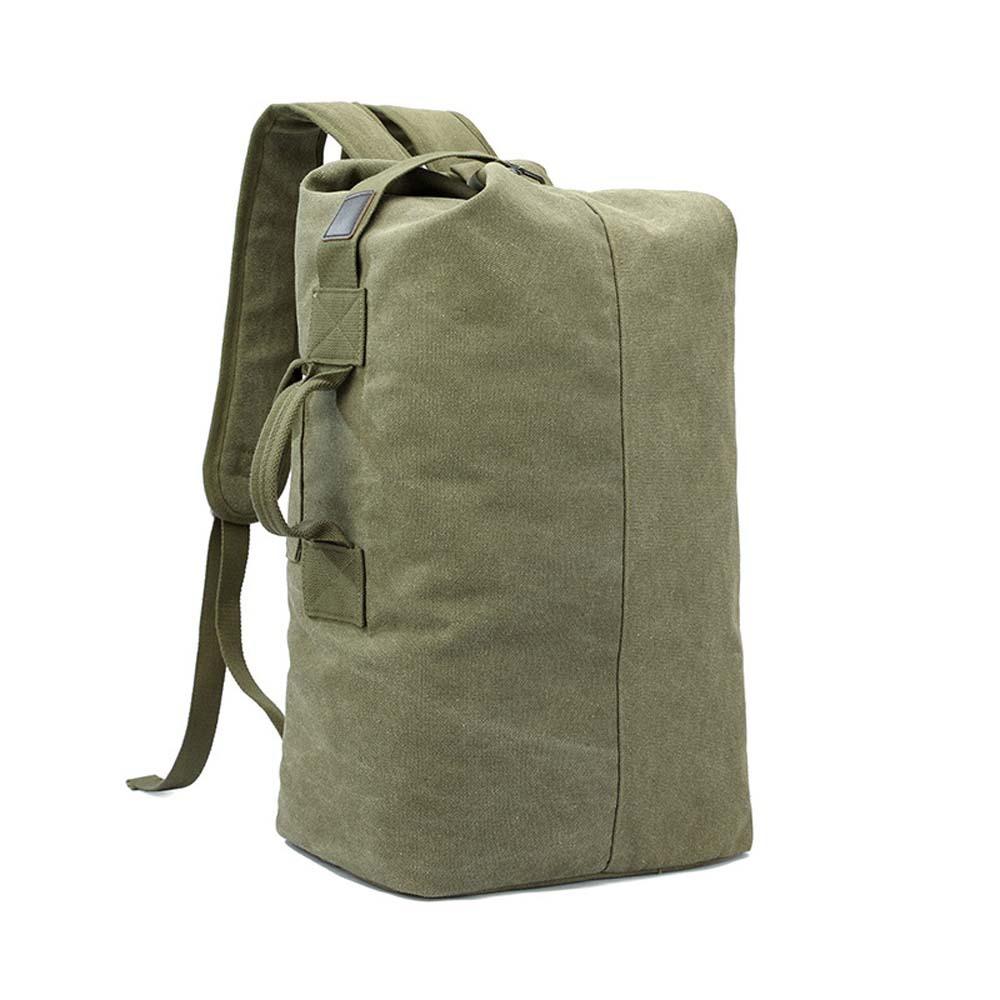 Elegant Vintage Canvas Rucksack Solid Color Large Capacity Travel Bag  Students Small зелёный