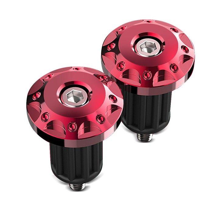 Embouts / masse de guidon Tourtecs LE1 pour moto guidon universel rouge
