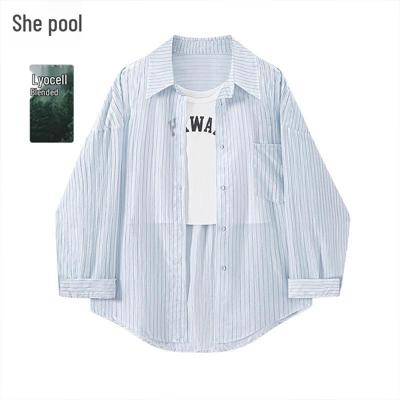 Shechi Women s Loose Fit Lapel Shirt M