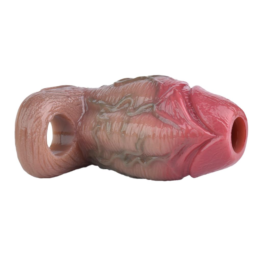 Realistic Silicone Penis Sleeve Extender Condom Cock Enlarger Strap On Adult Dildo Sex Toy