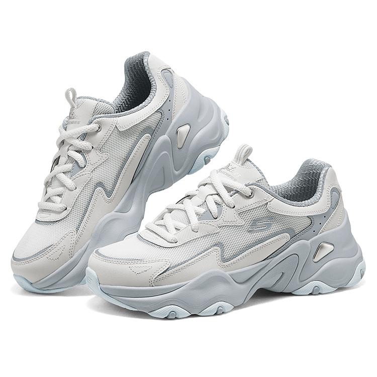 Skechers D'LITES 5.0 Height Increasing Low top Chunky Sneakers Women's White 150524-WGY