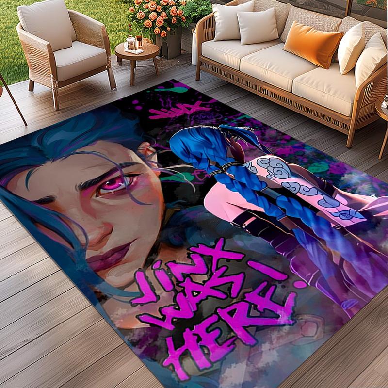 Jinx Print Rug, Washable Floor Carpet, For Entryway Dorm Laundry Room Office Study, Home Decor Birthday Christmas Gift