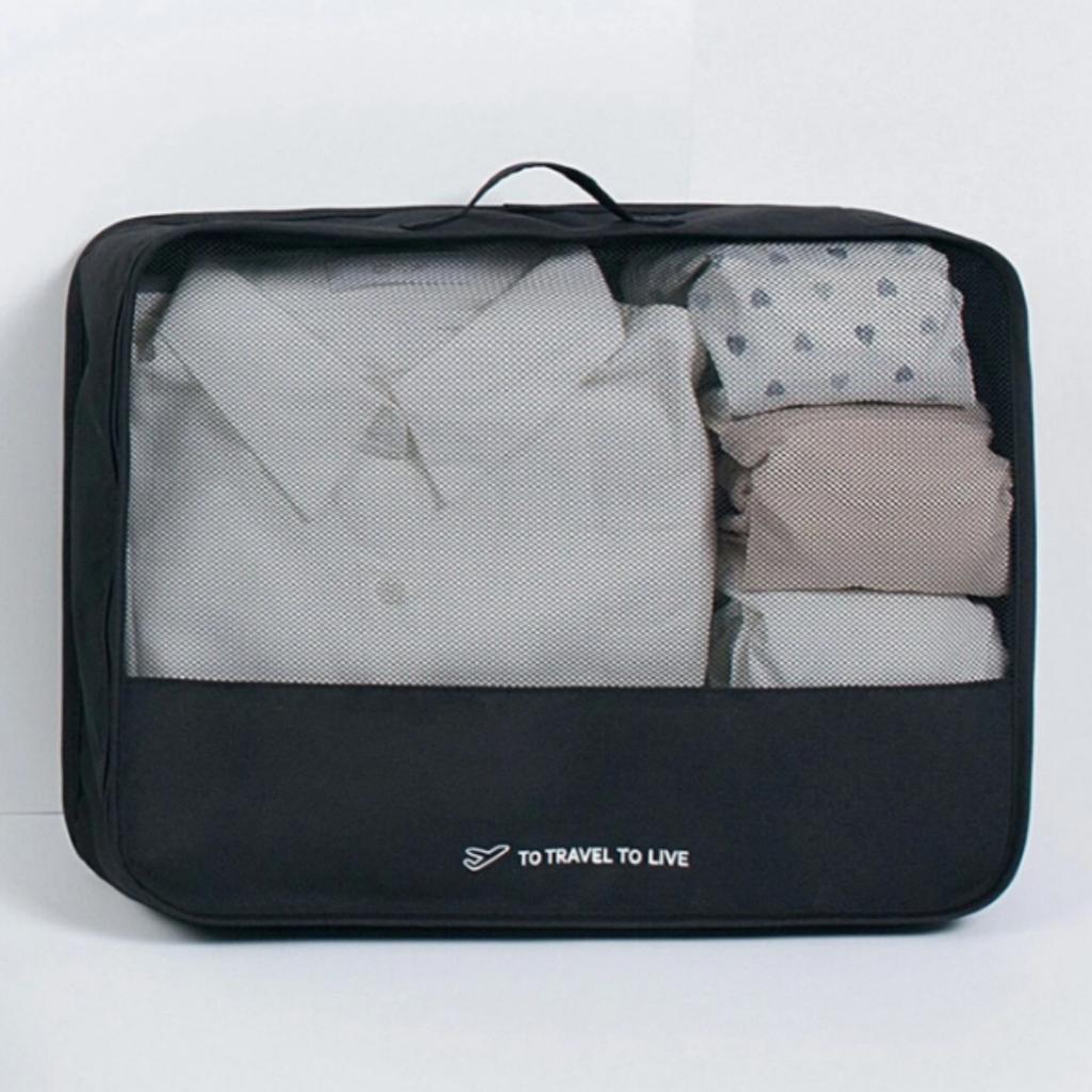 7x Organizer Cases for Suitcases, Cosmetics, Clothes, Underwear, Travel