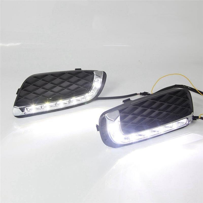 LED Daylight DRL Fog Light Two-Colors For Mercedes Benz Smart Fortwo 2008-2011 Car Accessories