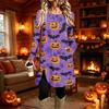 Women's Fashion Casual Printed Long Sleeve Round Neck Dress