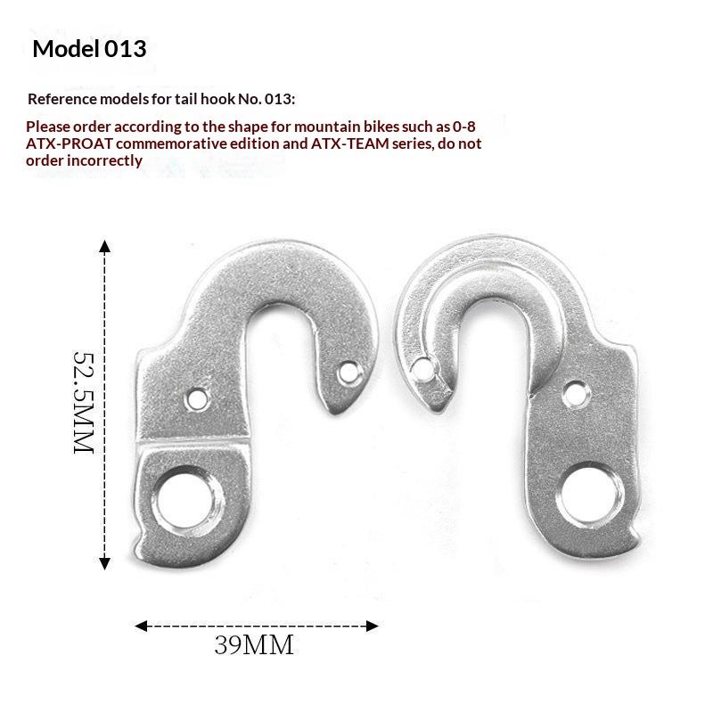Universal Rear Derailleur Hanger 1PC Durable Anti-Rust Bike Tail Hook for Road Mountain Bicycle Cycling Enthusiasts