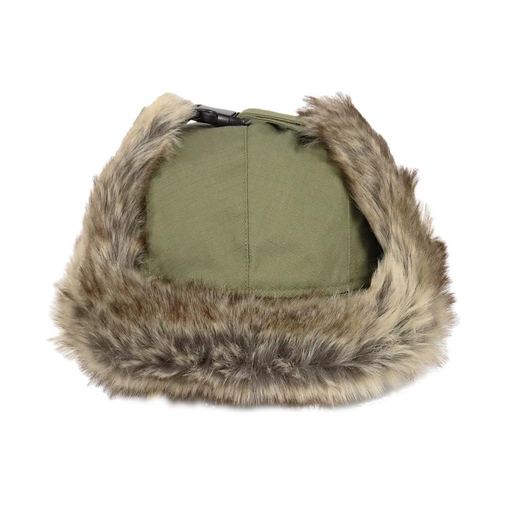 AVIREX Pilot Flight Cap for Men and with Brand Name Military Flight Olive and Khaki One Size Fits 14534200 Cap, Women, Earflaps, Cap, Fur, Green, All,