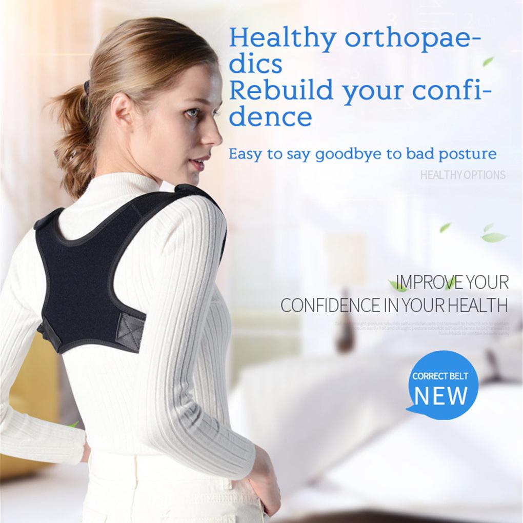Posture Corrector Adjustable Shoulder Belt Support Kyphosis Correction Brace
