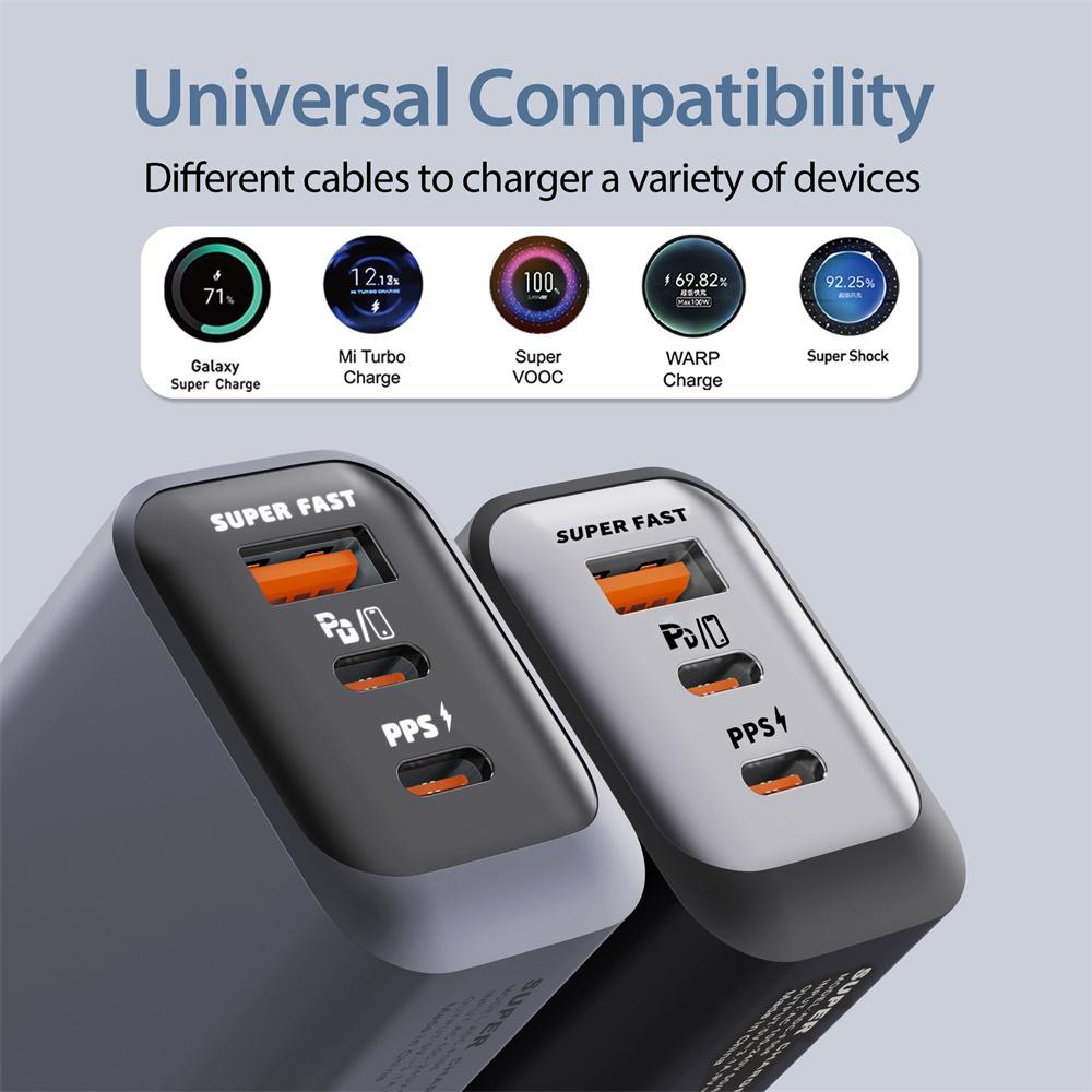 150W USB Type C Charger Fast Charging Mobile Phone Charger Wall Charger For iPhone 17 Samsung Xiaomi 17 Pro Max EU/KR/US/UK Plug