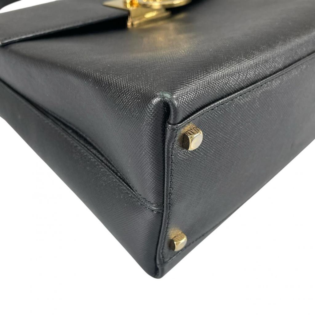 Salvatore Ferragamo 2WAYShoulder Bag Gancini Handbag leather black Women Used
