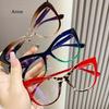 Vintage Fashion Cat Eye Computer Glasses for Women T-shaped Optical Eyewear Anti Blue Light Blocking Vintage Style